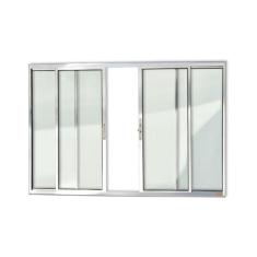 Imagem de Janela De Aluminio De Correr 100x150cm 4 Folhas Com Vidro Lis
