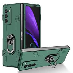 Imagem de Capa de anel de metal com suporte anti-queda para Samsung Galaxy Z Fold 5 4 2 5G fold5 Fold4 Fold2 Fold3 Fold 3 Capas de telefone confortáveis, verde, para Galaxy Z Fold 3