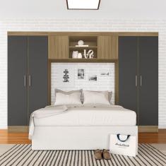 Imagem de Guarda Roupa Casal Modulado Rubia Boreal/grafite - Móveis Arapongas