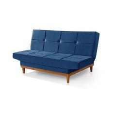 Imagem de Sofá Cama Casal Reclinavel Safira Pes De Madeira - Lcn Móveis