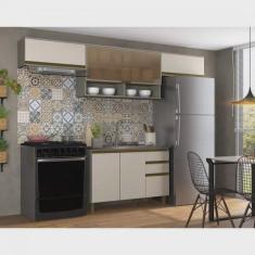 Imagem de Cozinha Compacta 4 Peças 100% mdf Aurora Espresso Móveis