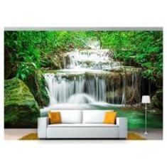 Imagem de Papel De Parede Cachoeira Natureza Mata 3D 6M² Nch176