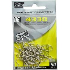 Imagem de Anzol Marine Sports Super Strong 4330 N 6 (2,1cm) C/ Farpas - 50 Peças