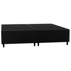 Imagem de Base Cama Box Casal Queen 158cm Bipartido Hit I02 Suede Preto - Mpozenato