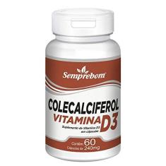 Imagem de Colecalciferol Vitamina D3 Semprebom – 60 Cap. de 240 mg.