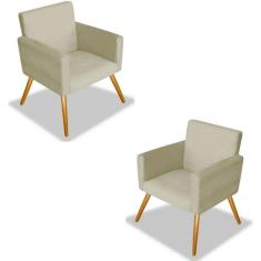 Imagem de Kit Poltrona Nina Platinum Decor Nude