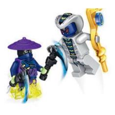 Imagem de Bonecos Blocos De Montar Ninja Fantasma Vs Rattla Ninjago - Mega Block