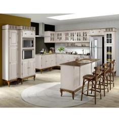 Imagem de Cozinha Modulada Completa de Madeira Hannover - Off White - Linz