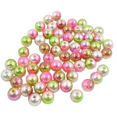 Imagem de Xeahung 200 peças de contas de cristal acrílico contas redondas pingentes para fazer joias, pulseiras, brincos, colar, adultos, contas, projetos de arte, artesanato, enfeites de Natal, presentes de