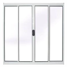 Imagem de Janela 4 folhas 1,00x1,50 sem grade no alumínio branco