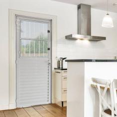 Imagem de Porta de Alumínio Lambril 210x90cm Lado Esquerdo Postigo Hale Esquadrias Branco