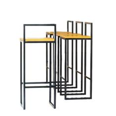 Imagem de Jogo 2 Banqueta Alta Balcão Bistrô Industrial Madeira Natural