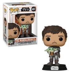 Imagem de Boneco Funko Pop Star Wars Mandalorian Mando Holding Child - Candide