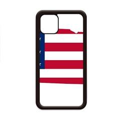 Imagem de Nebraska USA Mapa Estrelas Listras Bandeira Formato para iPhone 12 Pro Max Capa para Apple Mini Mobile Case
