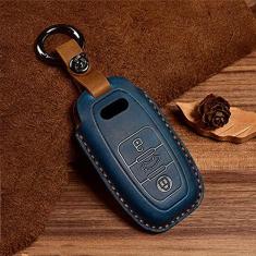 Imagem de Capa para porta-chaves do carro Bolsa inteligente de couro para chaves, adequada para Audi A1 A3 A4 A5 A6 A7 A8 Q5 Q7 R8 S5 S7 Q5 RS, porta-chaves do carro ABS Smart porta-chaves do carro