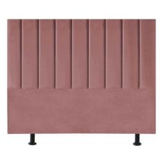Imagem de Cabeceira Estofada Cama Box King 195 Cm Marina Veludo rosê