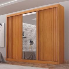 Imagem de Guarda-Roupa Casal 100% Mdf 3 Portas 4 Gavetas Com Espelho Central Mil