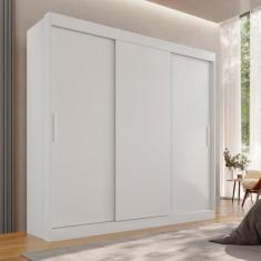 Imagem de Guarda-roupa 2 Gavetas 3 Portas de Correr Porto Branco