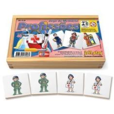 Imagem de Brinquedo Educativo Jogo De Memória Profissões 40 Peças - Jottplay