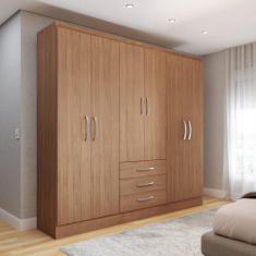 Imagem de Guarda-Roupa Casal Vigo 6 Portas 3 Gavetas Cinamomo - Panorama Móveis