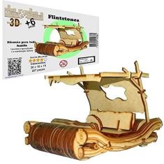 Imagem de Brinquedo Quebra Cabeça 3D Carro Flintstones Mdf