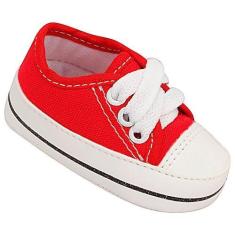 Imagem de Sapatinho De Bebe Recem Nascido Tênis Star Menina - Nenê Baby, Vermelh