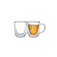 Imagem de Conjunto de Xícaras Tramontina para Café e Chá Vidro Duplo com Alças 2 Peças Tramontina