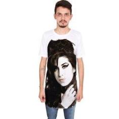 Imagem de Camiseta Long Line Cantora Pop Amy Winehouse  e 
