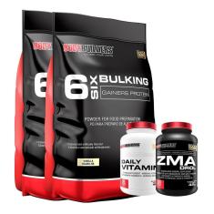 Imagem de Kit massa extrema -2 x Hipercalórico Bulking 6kg+ 1 Zma+ 1 Daily vitaminico - Bodybuilders-Unissex