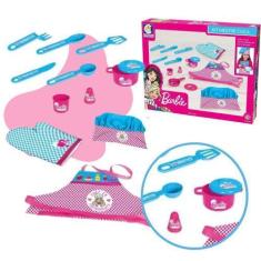 Imagem de Cozinha Infantil Barbie C/ Panelinhas + Roupa Completa Jogo - Cotiplás