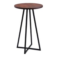 Imagem de Mesa Bistro Bar Base Aço Preto I09 Castanho Madeira Taeda Dmobiliario