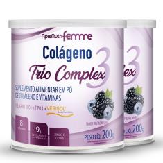 Imagem de Kit 2 Colágeno Trio Complex Apisnutri Frutas Negras 200g