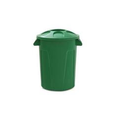 Imagem de Cesto Balde Plástico P Lixo 60L Com Tampa E Alça - Verde
