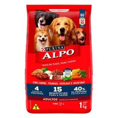 Imagem de Ração Seca Nestlé Purina Alpo Carne, Frango, Cereais e Vegetais para Cães Adultos - 1 Kg