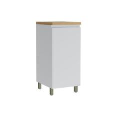 Imagem de Balcão de Cozinha Modulado Rainha 1 Porta c/Tampo 40cm Branca/Nature -