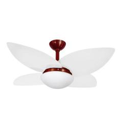 Imagem de Ventilador de Teto Infinity Lótus Chocolate 4 Pás Branco 110V+Controle