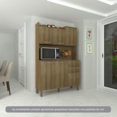 Imagem de Cozinha Compacta 120,30cm 6 Portas e 2 Gavetas com Tampo 351 Luciane Móveis