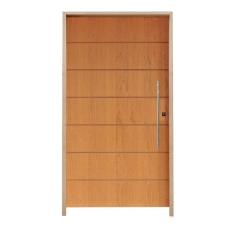 Imagem de Porta Belíssima 2 Padrão Batente Misto 14 Fechadura Rolete Puxador Tubo 92 X 210 Direito Natural