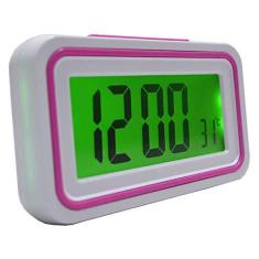 Imagem de Relógio Digital LCD Fala Hora Em Português Pink CBRN09084