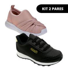 Imagem de Kit 2 Tênis Infantil Sapatenis Feminino Menina Escolar-Feminino