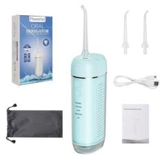 Imagem de Poderoso irrigador bucal portátil sem fio irrigador dental: recarregável [íons de lítio de 2000 mAh] Mini irrigador oral para viagem e casa limpador de máquina grande Vol Tanque telescópico 5 modos