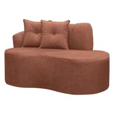 Imagem de Sofá Curvo Orgânico Plaza 2 Pessoas 180cm Bouclê Terracota SOFA STORE