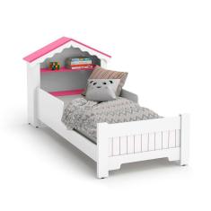 Imagem de Mini Cama Infantil Casinha Princesa Branco Com Rosa Ofertamo Quarto