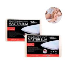 Imagem de Kit 2 Travesseiros Nasa Viscoelástico Master Slim Sono E - Correia