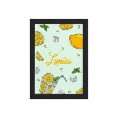 Imagem de Quadro Decorativo Frutas Limão Moldura  22x32cm - Quartinhos