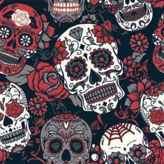 Imagem de Papel De Parede Adesivo Caveira Mexicana 429751273 R 0,58X3M