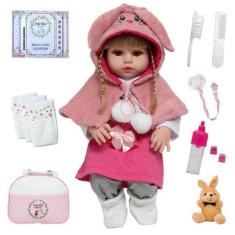 Imagem de Boneca Tipo Reborn Recém Nascida Corpo Silicone Realista - Cegonha Reb