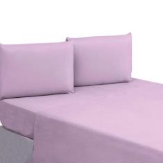 Imagem de Lençol Queen Liso Avulso Sem Elástico Para Revenda Cama Box Microfibra