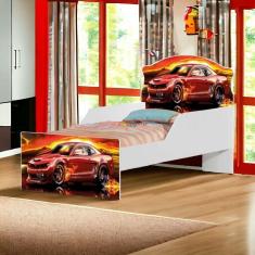 Imagem de Cama Infantil Lívia Adesivada Racer com Colchão Cambel