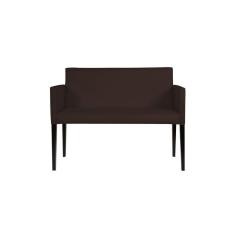 Imagem de Namoradeira Decorativa Nina Estilo Retrô Em Tecido Suede - Marrom - Cor: Marrom